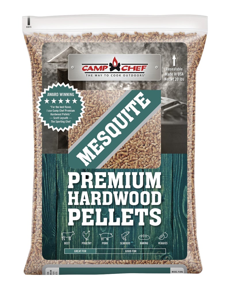 Camp Chef Southwest Mesquite BBQ Pellets, Hardwood Pellets for Grill, Smoke, Bake, Roast, Braise and BBQ, 20 lb. Bag - Image 1